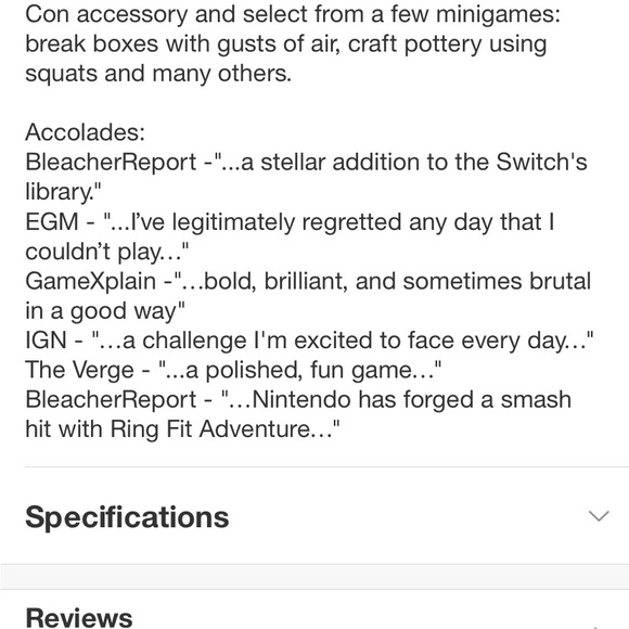 Nintendo Switch RingFit Ring Fit Adventure Video Game NIB - Picture 7 of 8